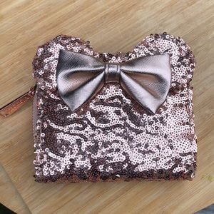 Loungefly Rose Gold Minnie wallet Disney Parks